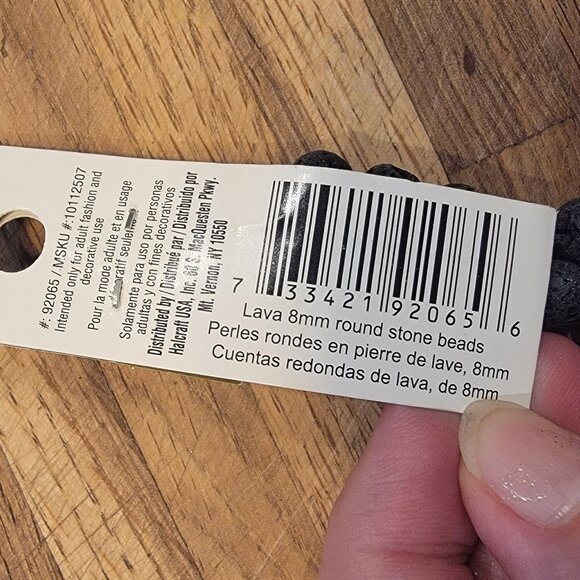 Lava 8MM Round Stone Beads# 92065 Halcraft Bead Gallery 10 inch/25CM Strand - Picture 6 of 8